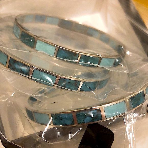 SILPADA Sterling Silver and Turquoise HIGH SEAS B2828 Bangle Bracelet NIB - Picture 2 of 9